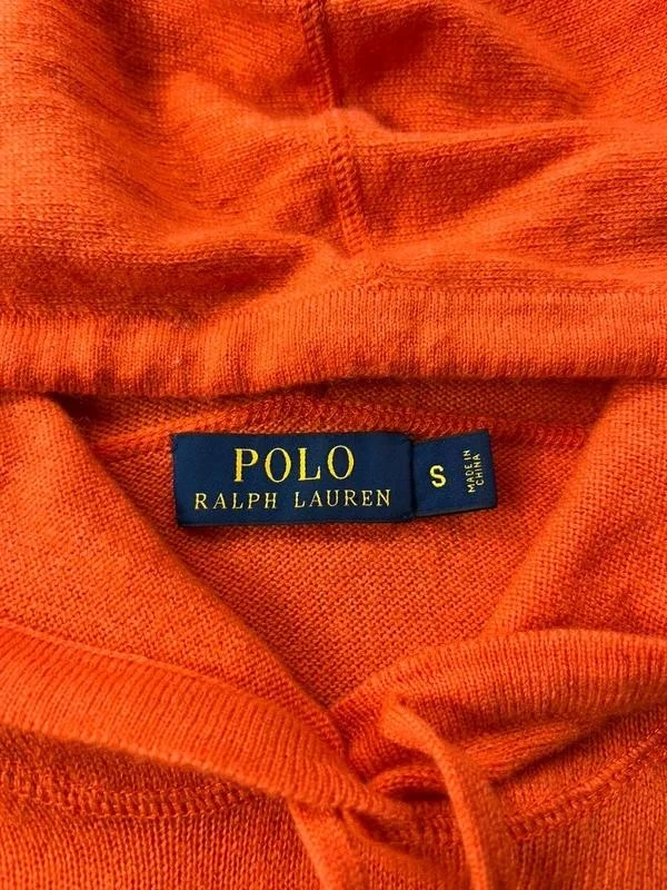 Ralph Lauren Women’s orange cashmere hoodie Size S – photo 4